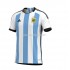 Camisola Argentina Equipamento Primeiro Copa do Mundo 2022 Manga Corta